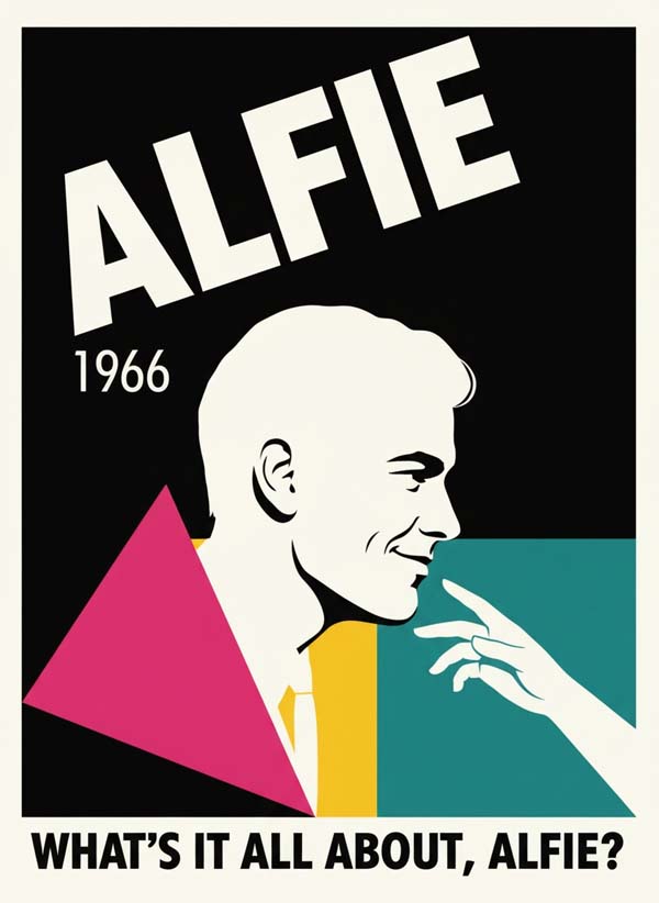 Alfie (1966) reimagined minimalist movie poster