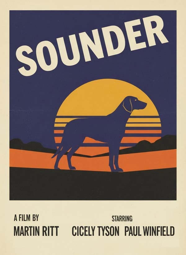 Sounder (1972) reimagined minimalist movie poster