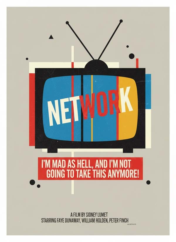 Network (1976) reimagined minimalist movie poster