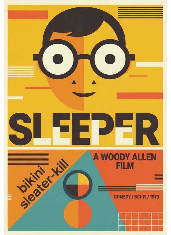 Sleeper (1973) reimagined minimalist movie poster