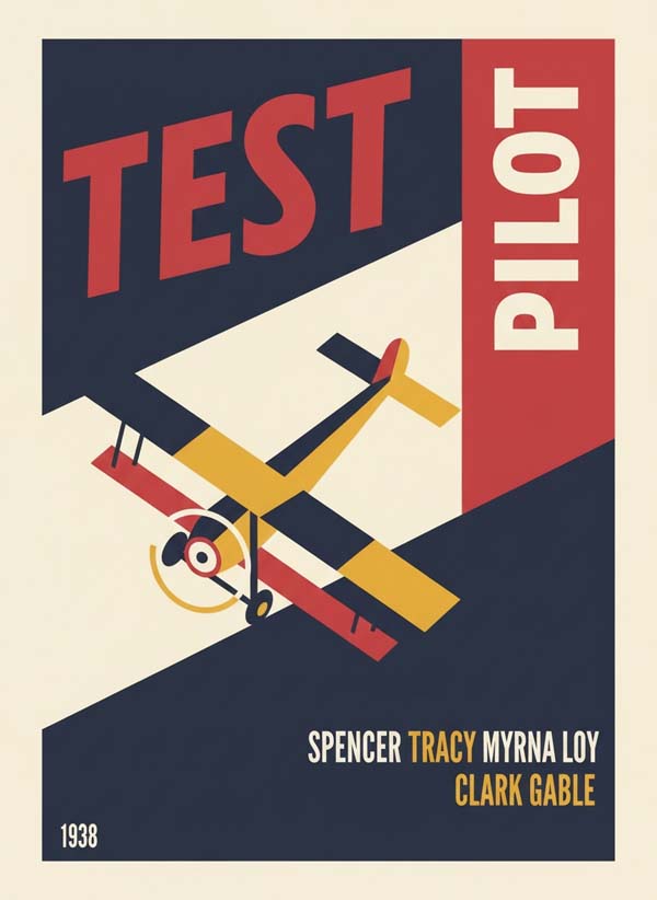 Test Pilot (1938) reimagined minimalist movie poster