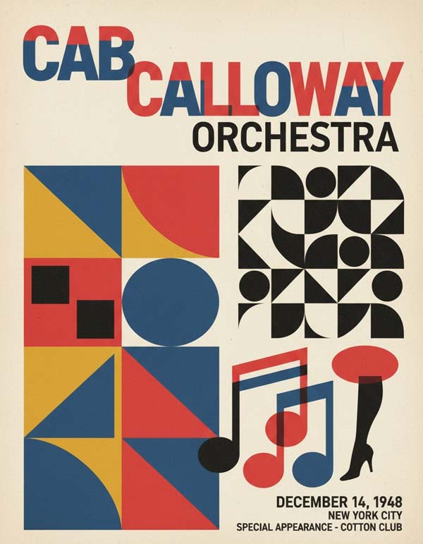 Cab Calloway reimagined jazz musician portrait