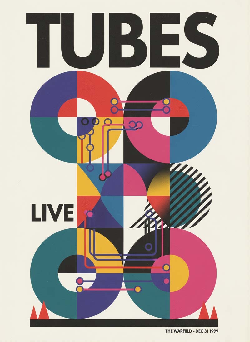 The Tubes reimagined rock musician portrait