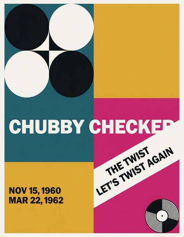 Chubby Checker reimagined singer portrait