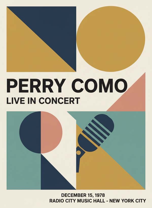 Perry Como reimagined singer portrait